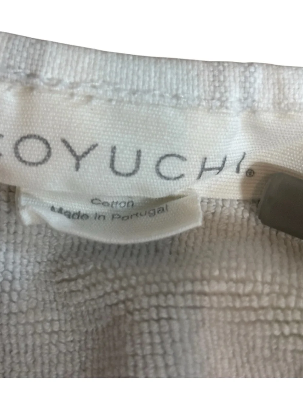 Coyuchi Flat Weave Striped Beach Towel Fringe Edge Blue Gray Green White 70”x37